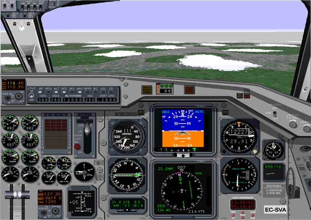 Panel Copiloto Saab340